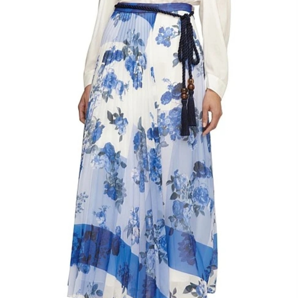 LOVER Collage Pleat Maxi Skirt